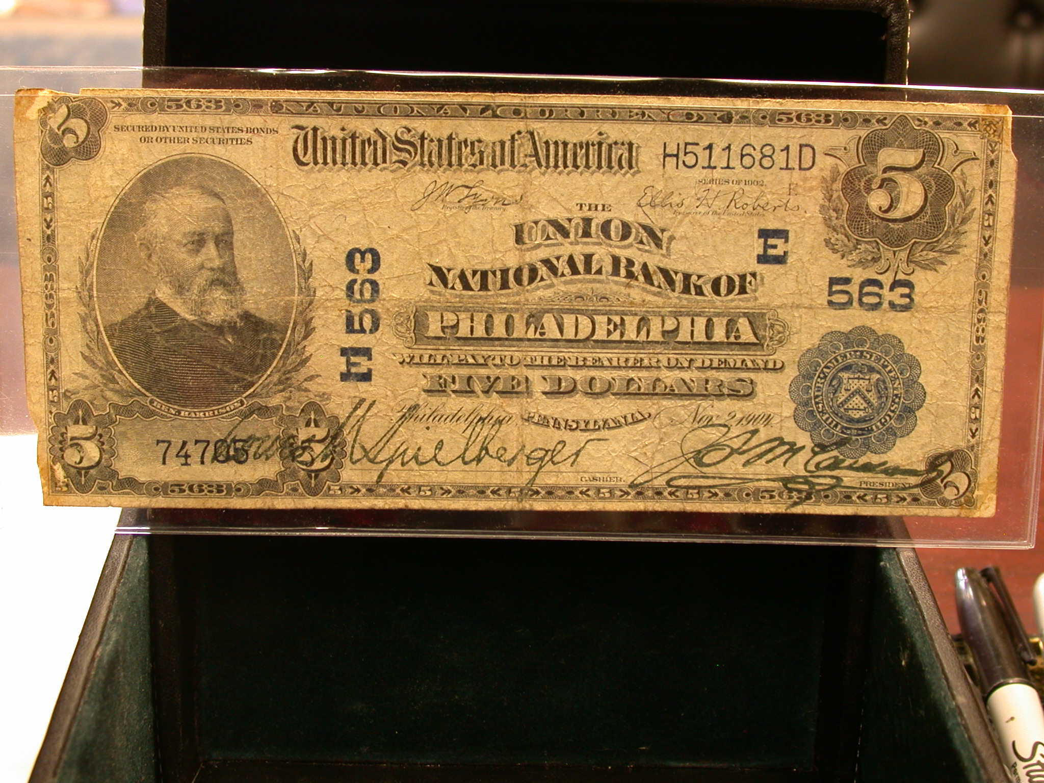 1902 $5 Union NB of Philadelphia, PA National 563! - Click Image to Close